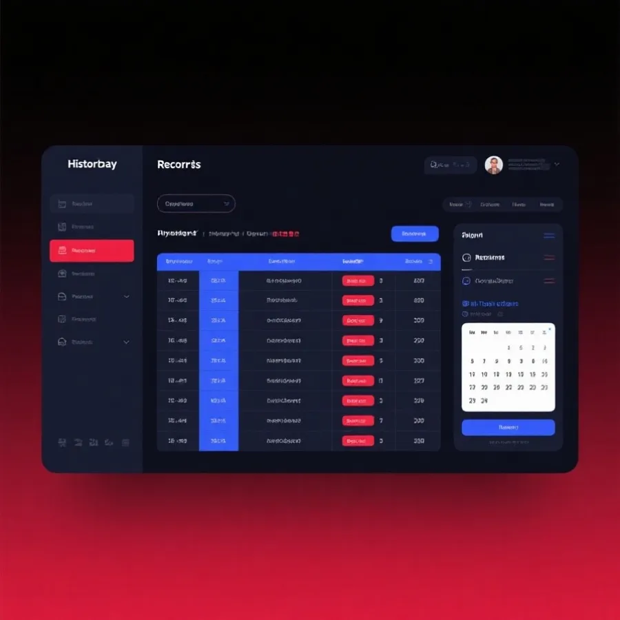 历史开奖记录数据查询界面示意图